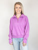 Bright Violet Quarter Zip Sweatshirt