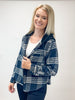 Black + White Hooded Flannel