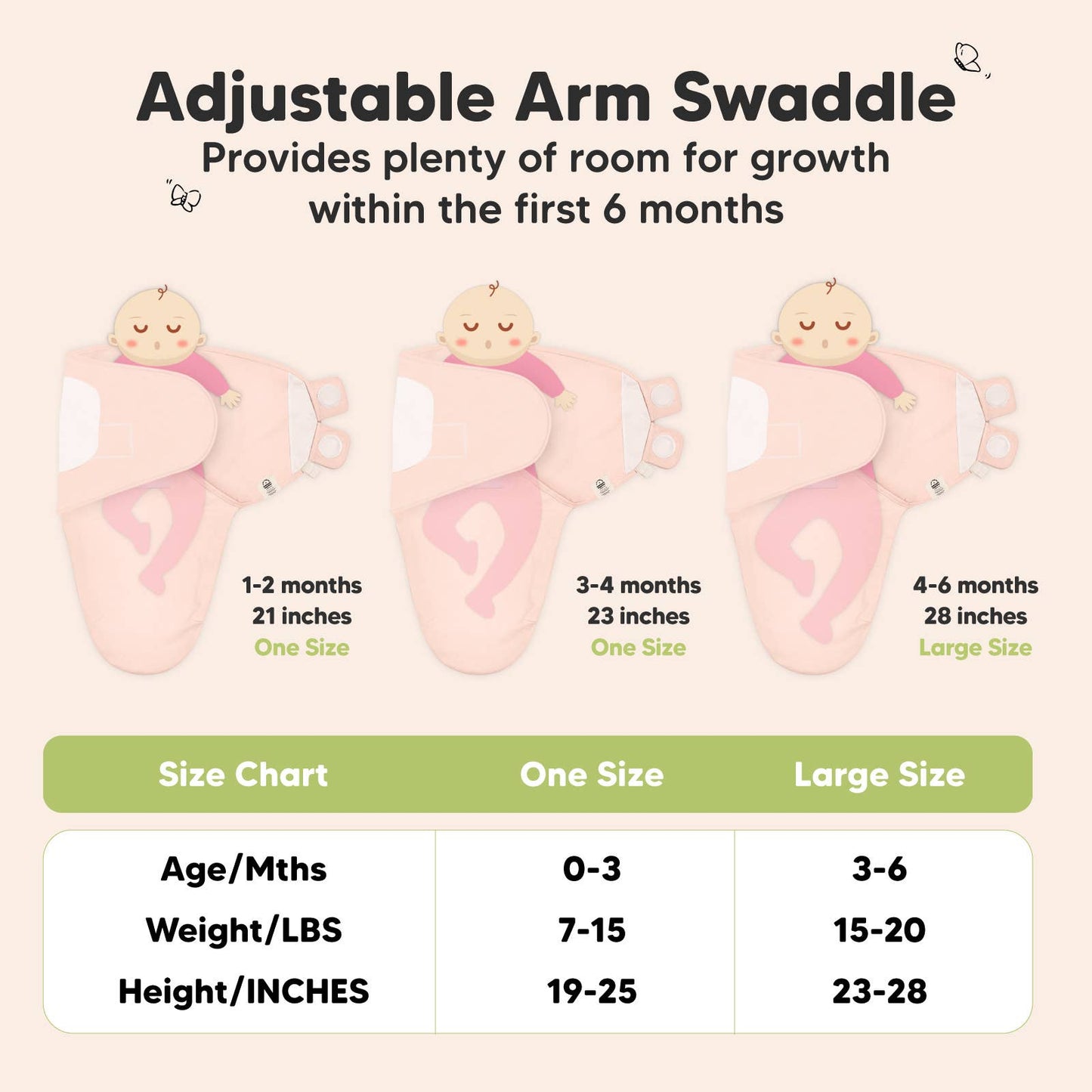 Soothe Baby Swaddle Set 0-3 Months - Pink