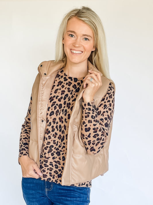 Tan Leather Vest