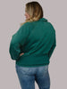 Dark Green Cropped Sweatshirt