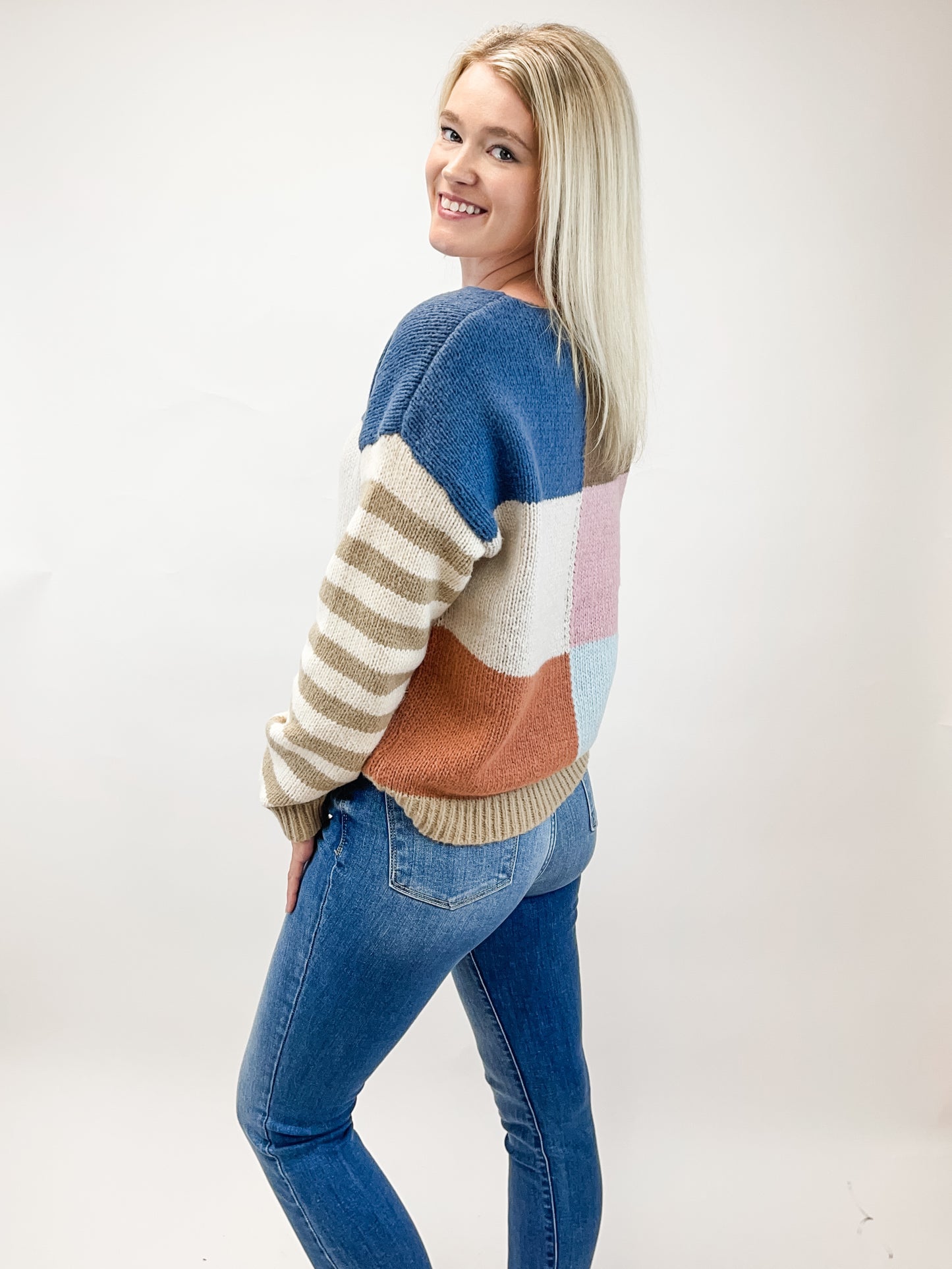 Autumn Check Sweater