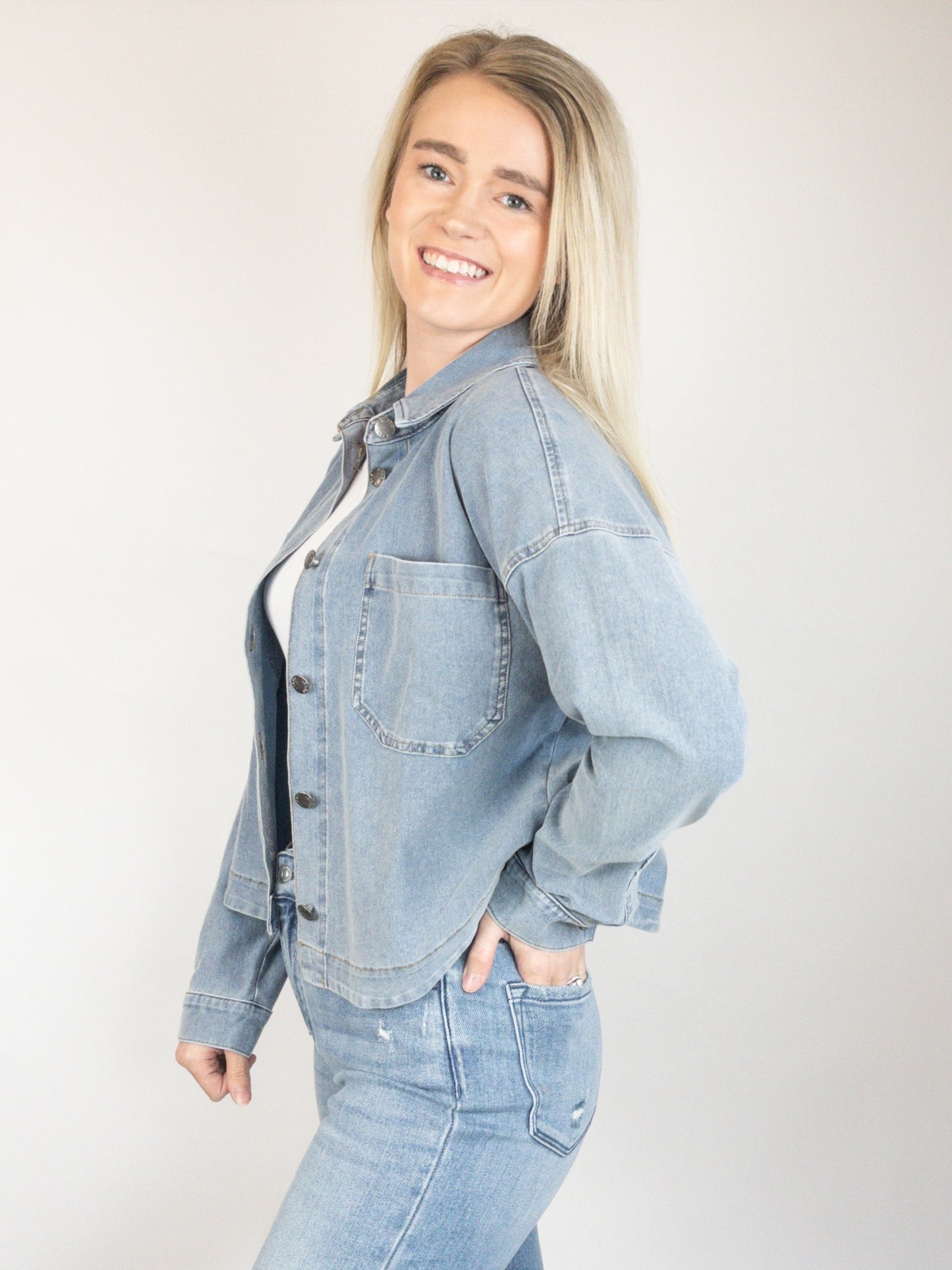 Medium Wash Lightweight Denim Jacket