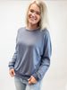Charcoal Blue Buttery Top