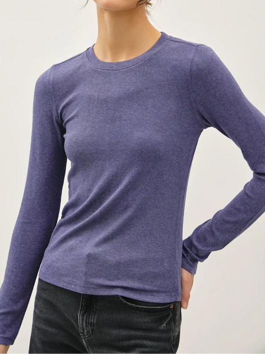 Skipper Blue Ribbed Basic Top