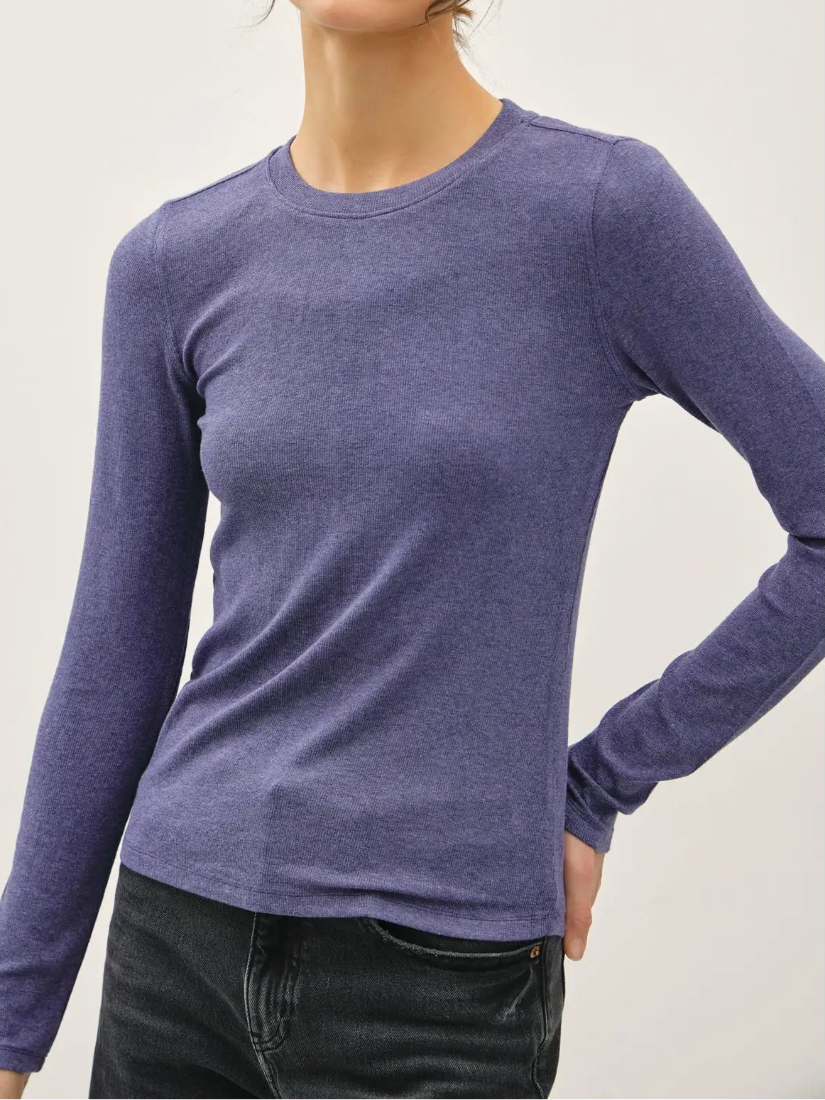 Skipper Blue Ribbed Basic Top