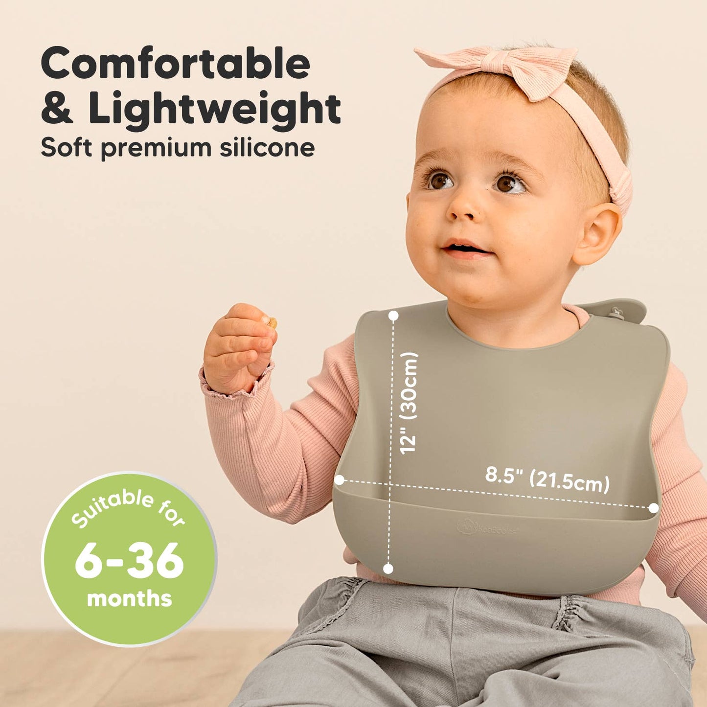 Silicone Bib Set - Neutral