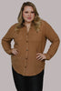 Dark Tan Super Soft Button Up