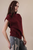 Burgundy Knit Sweater Vest Top