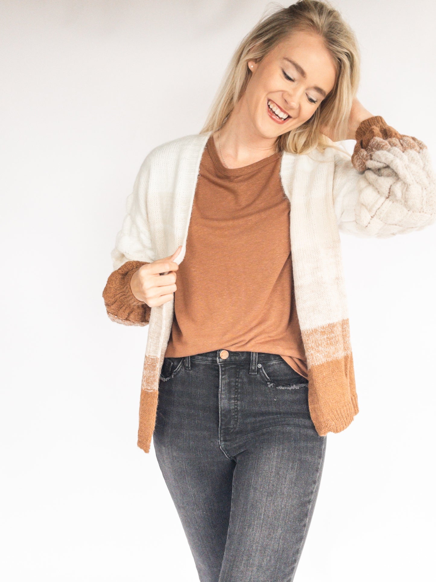 Brown Multi Ombre Cardigan