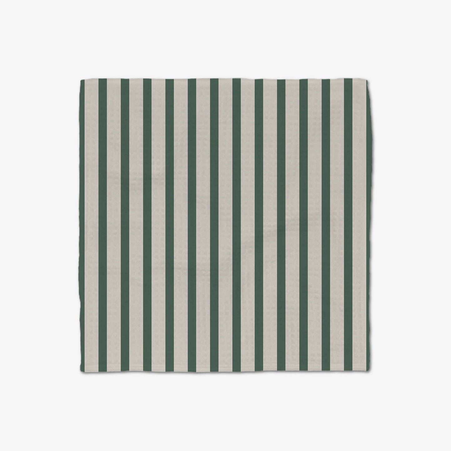 Geometry Deep Green Stripes Luxe Washcloth Set