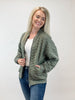 Olive Comfy Wave Quilted Bomber Jacket