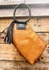 Fashion Cuff Handle Tassel Wristlet Clutch