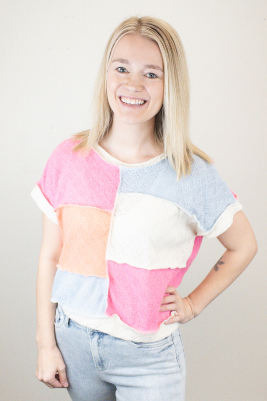Colorblock Sweater Knit Top