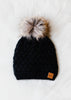 Black Knit Pom Hat