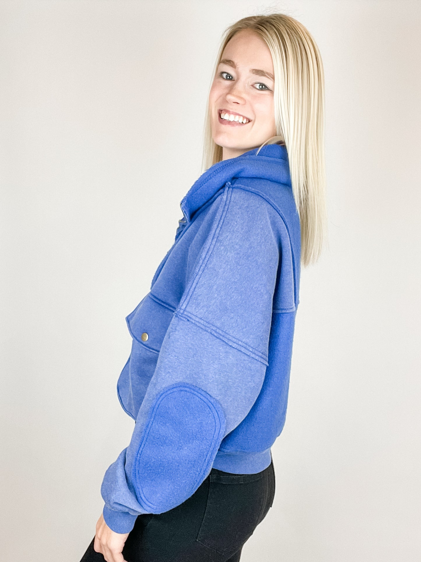 Blue Mineral Washed French Terry Sweatshirt