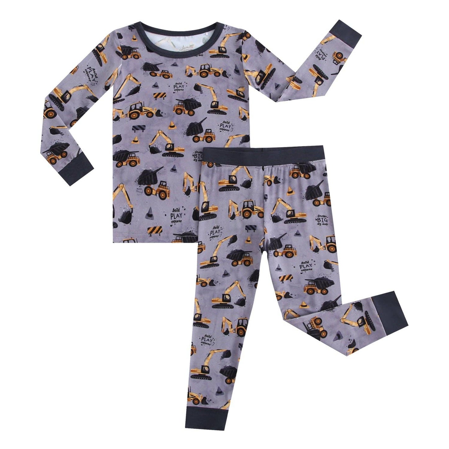 Construction Long Sleeve PJ's Bamboo Kids/Toddler Set