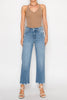 Tummy Control High Rise Straight Leg Jeans - Med Wash
