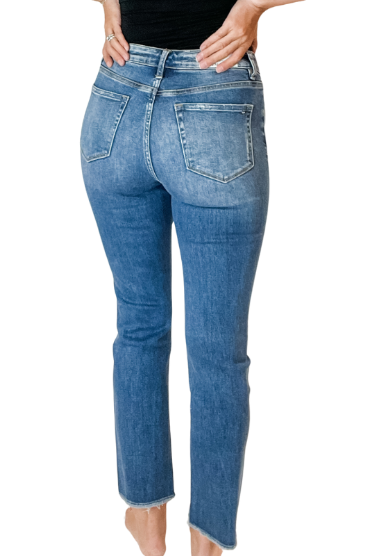 Mica Super High Rise Straight Leg Jeans