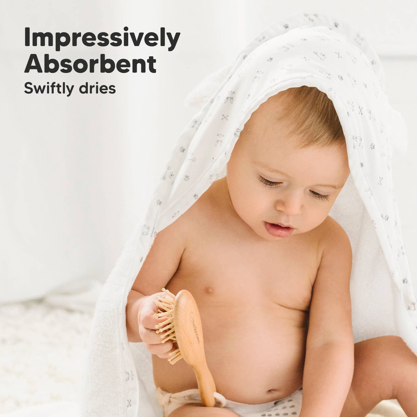 KeaBabies Luxe Hooded Towel - Bunny