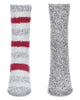 Striped/Solid Cozy Sock 2 Pack