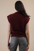 Burgundy Knit Sweater Vest Top