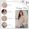 Boho Lace Patchwork Button Down Top