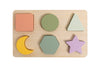 Wooden Shapes Puzzle, Developmental Learning Toy