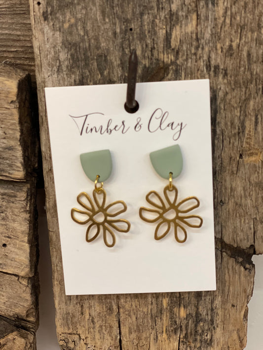 T & C Flower Earrings