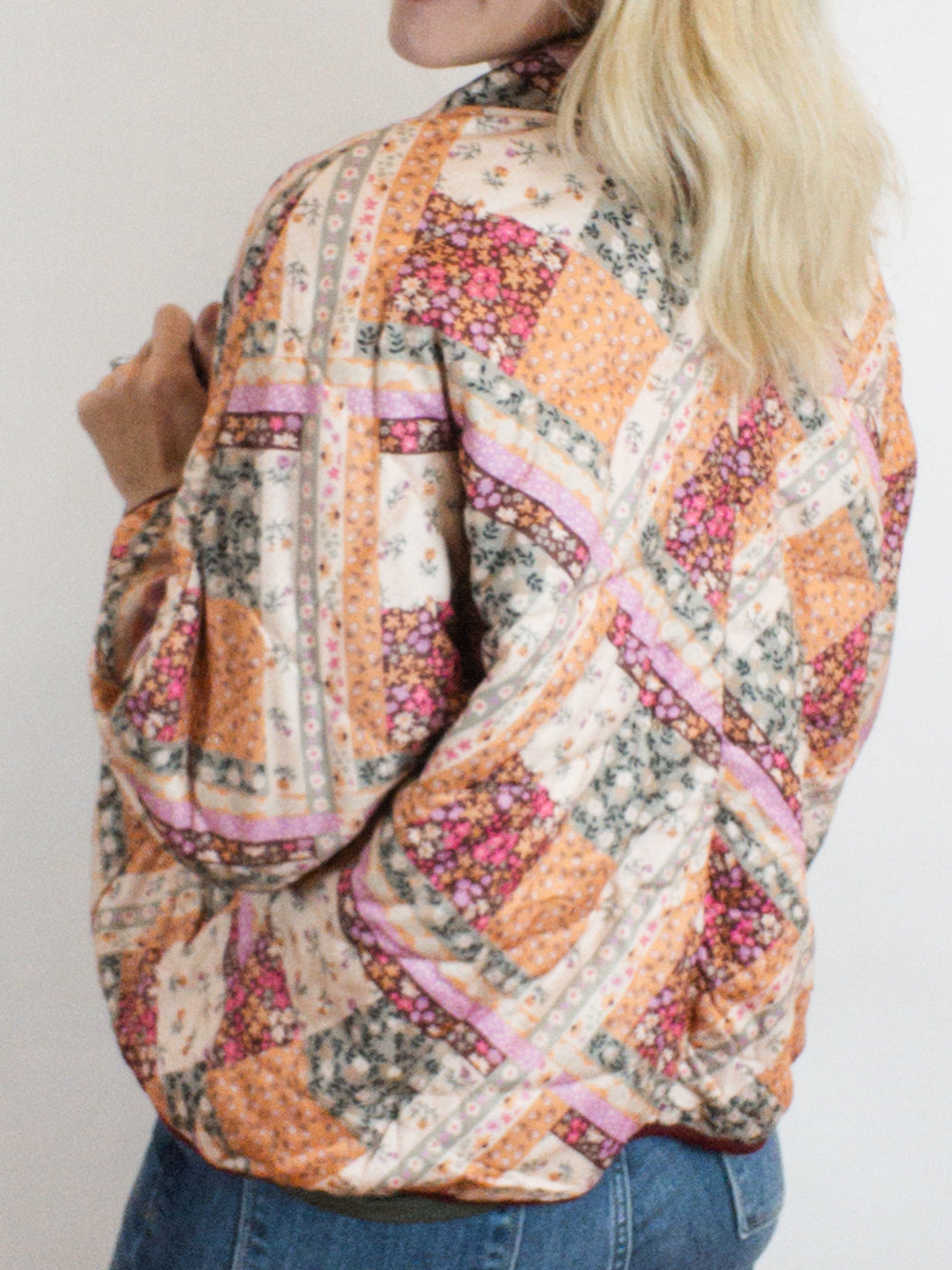 Patch Print Quilted Jacket