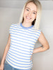 Blue / White Stripe Top