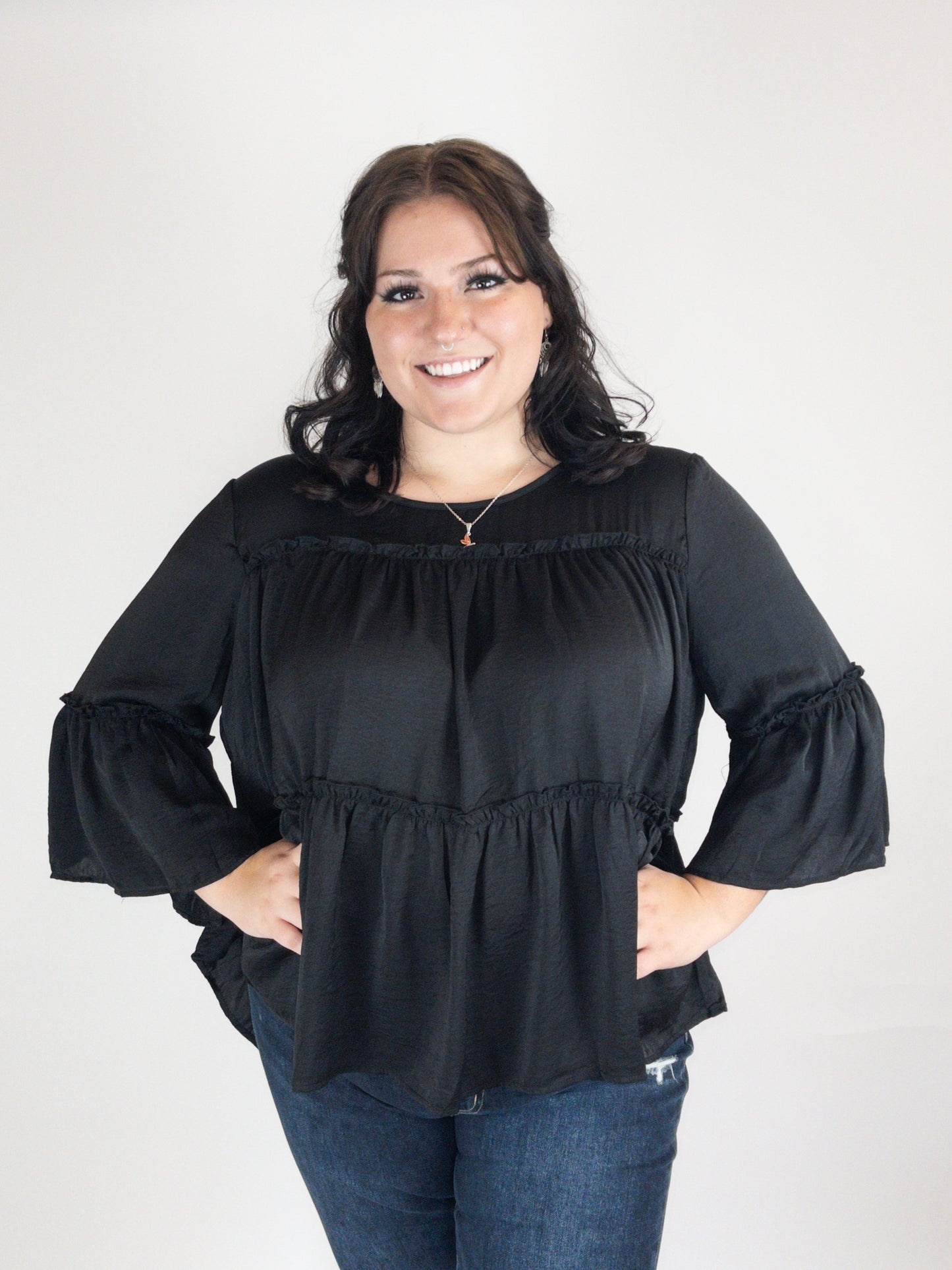 Ruffle Curvy Blouse