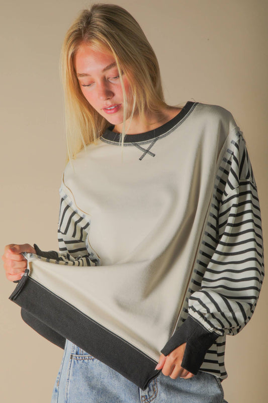 Oversized Striped Top