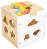 Wooden Toys Rainbow Shape Sorter Cube Playset