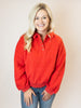 Cherry Red Fleece Sweatshirt