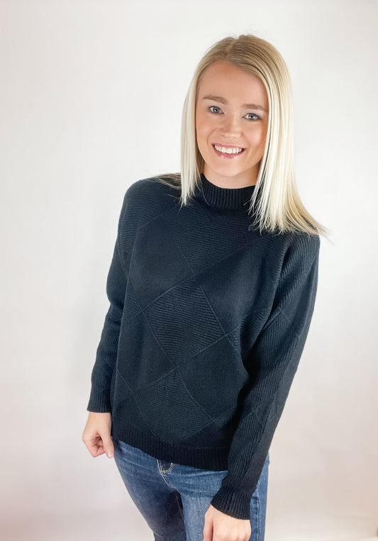 Black Diamond Knit Sweater