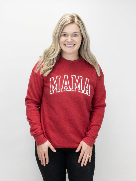 Red Mama Puff Sweatshirt