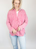 Watermelon Pink Washed Knit Shacket
