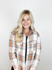 Cream, Rust & Black Plaid Flannel