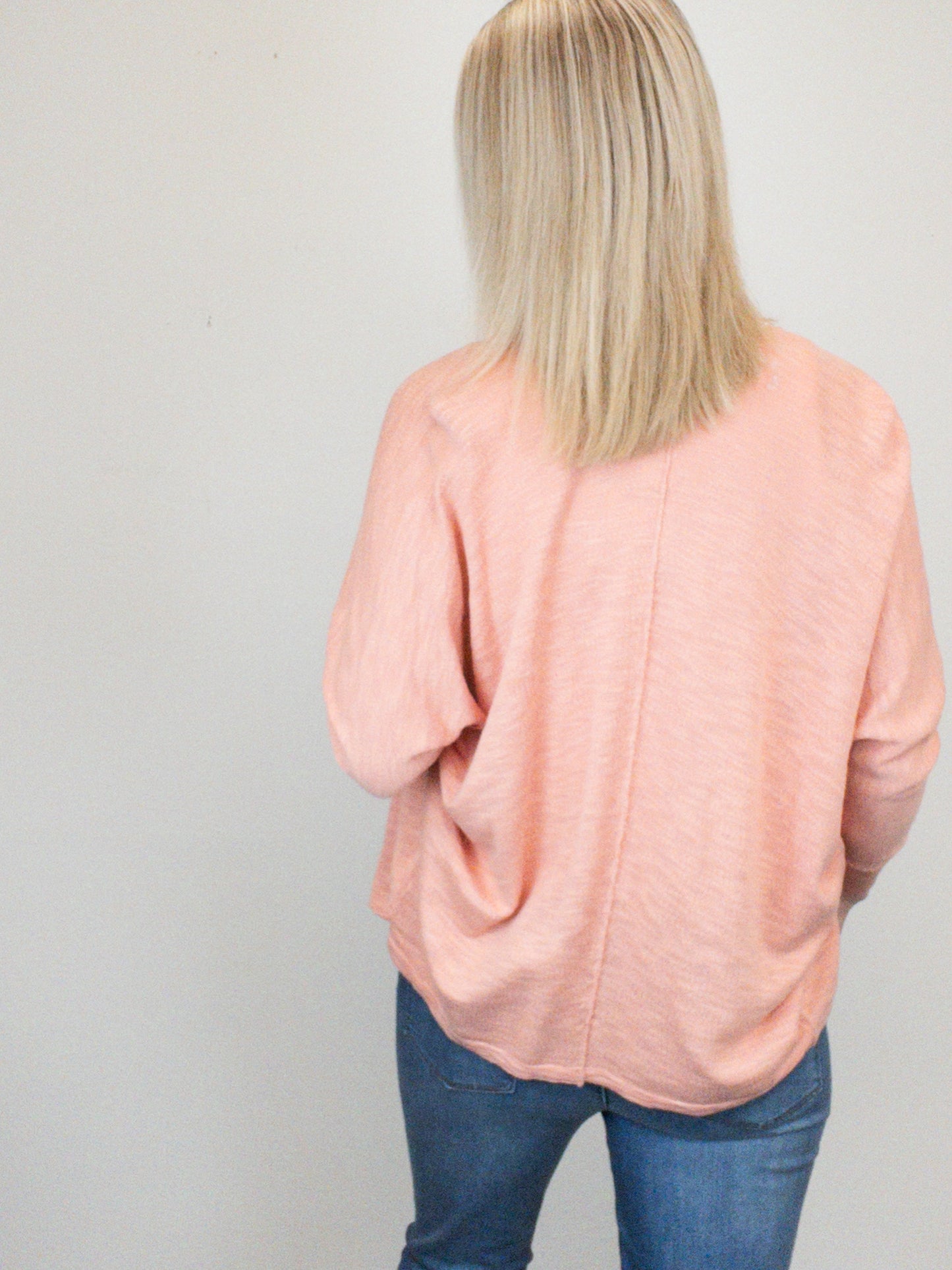 Pink Slub Cardigan