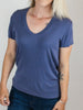 Admiral Blue V-neck Tee