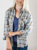 Grey/Blue Plaid Flannel