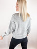 Heather Grey Cable Knit Sweater