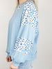 Light Blue Thermal Floral Top