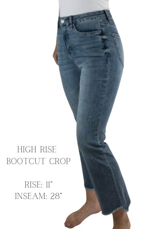 Mica High Rise Bootcut Crop Jeans