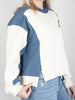 Butter Yellow & Navy Colorblock Terry Pullover Sweatshirt