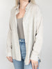 Khaki Stripe Oversized Button Down Top