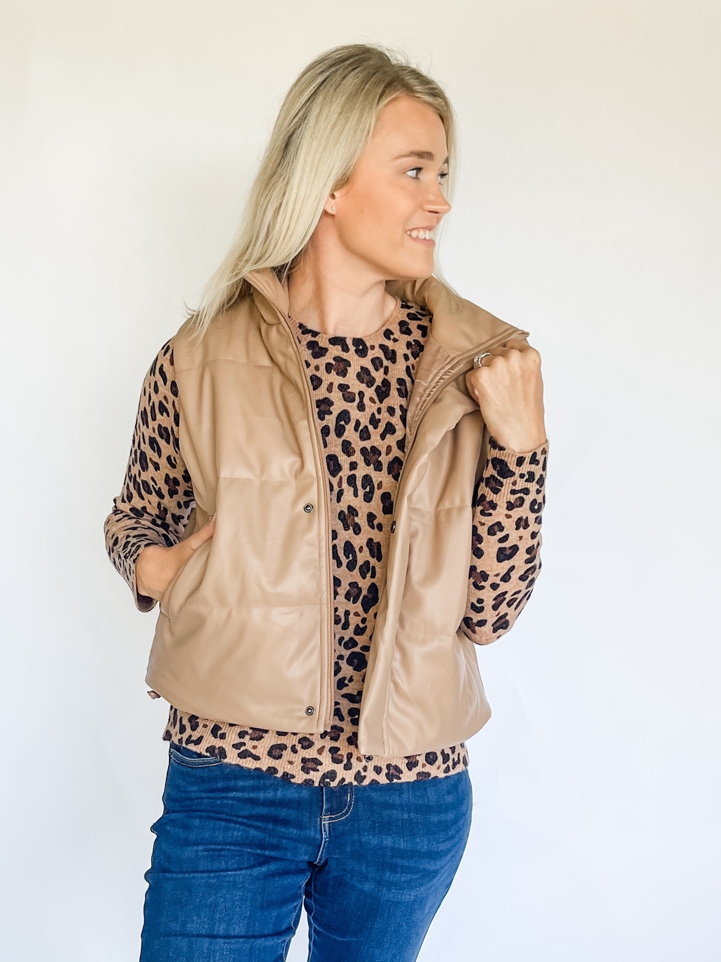 Tan Leather Vest