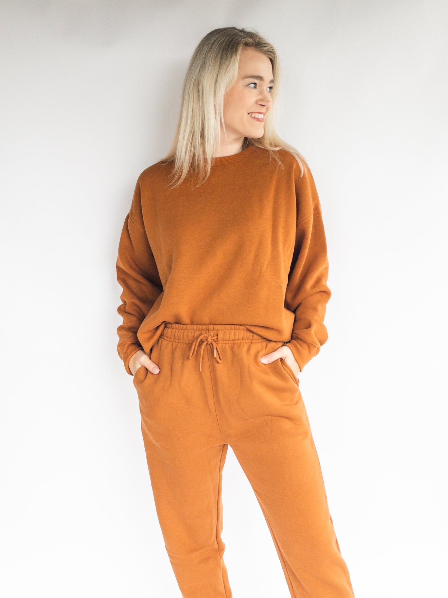 Burnt Amber Fleece Billow Pants