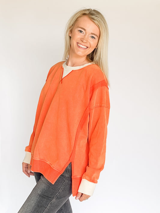 Orange Soda Snow Wash Sweatshirt
